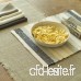 Linenme Chemin de table en lin style rustique Couleur naturelle 45 x 140 cm - B009N4ABEO